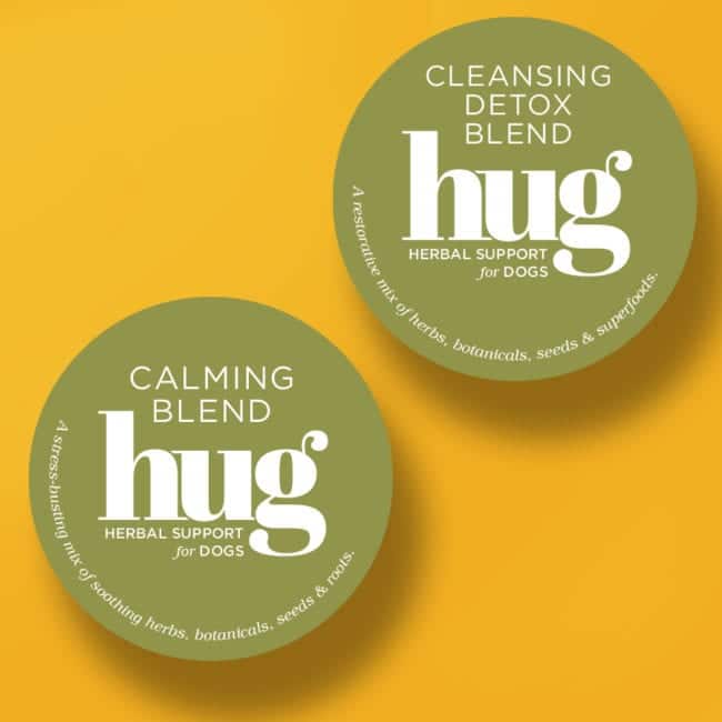 Calming and cleansing detox blend labels