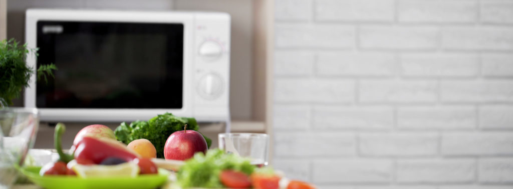 Microwave in kitchen