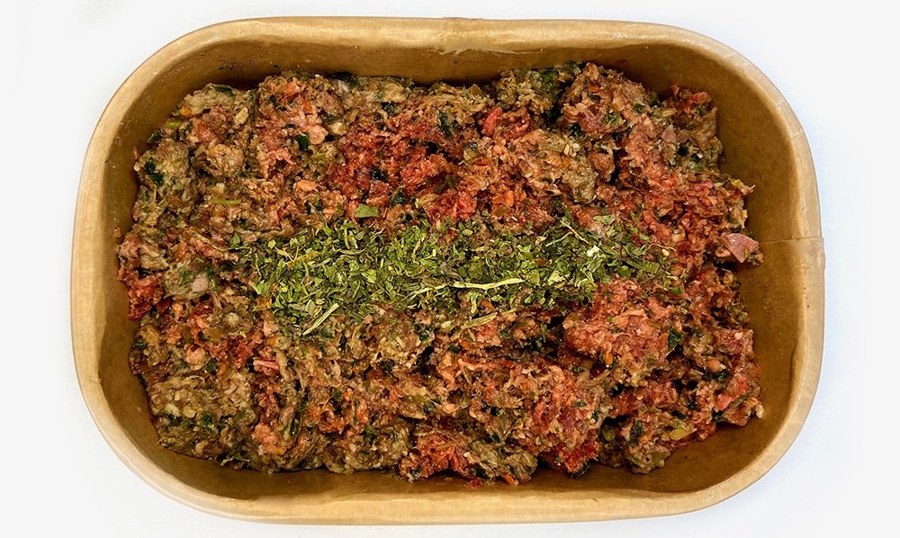 Raw puppy food