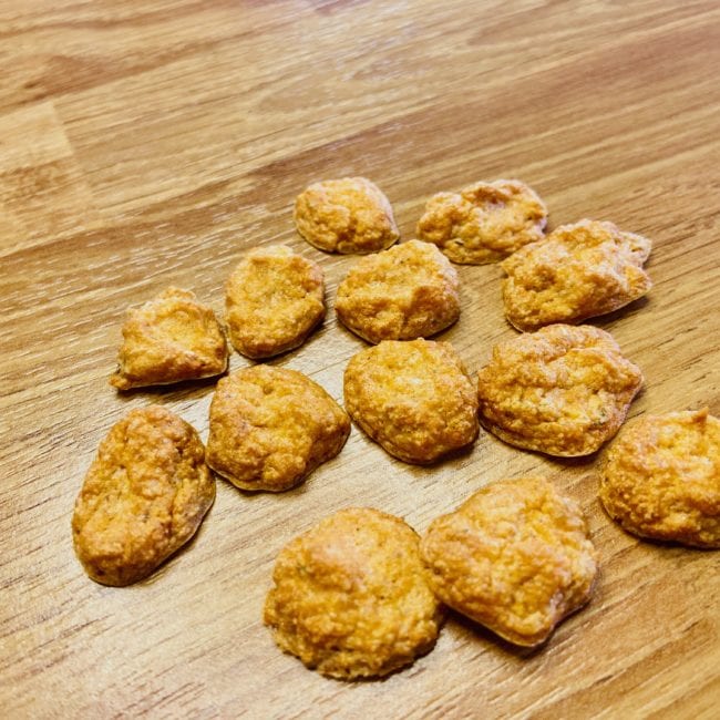 Salmon puff cat treats